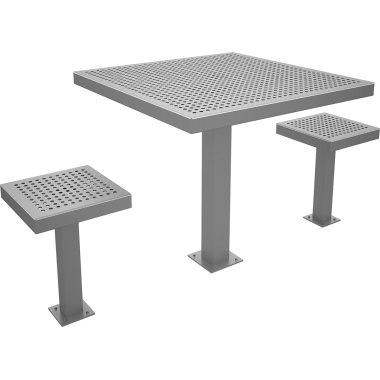 Stainless Steel Table and Stools set 