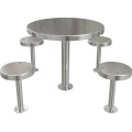 stainless steel table with 4 stool