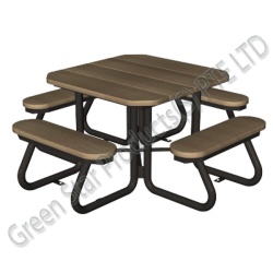 Recycle Plastic Timber Table Set 